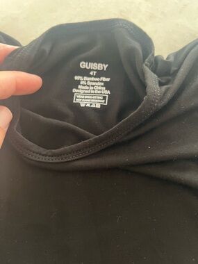 Guisby black bamboo short sleeved tee, 4t